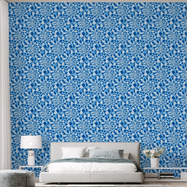 Papier Peint Motif bleu (Chambre à coucher)