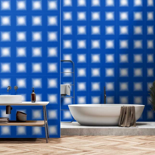 Papier Peint Motif bleu (Salle de bain)