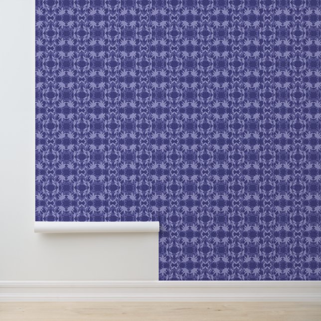 Papier peint Motif Blue Faux Lace (Application)