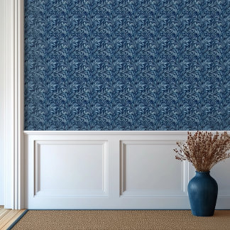 Papier Peint Motif botanique bleu classique