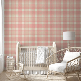 Papier Peint Motif carreaux rose abstrait vintage dans un style