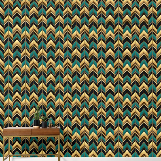Papier Peint Motif carrelé art déco (Couloir)