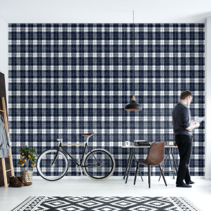 Papier Peint motif carrelé blanc cool