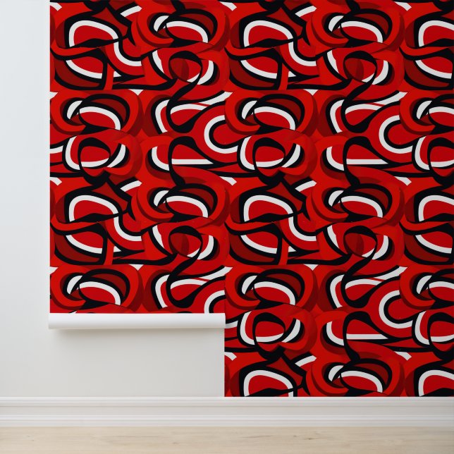 Papier Peint Motif carrelé rouge mignon (Application)