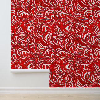 Papier Peint Motif carrelé rouge mou