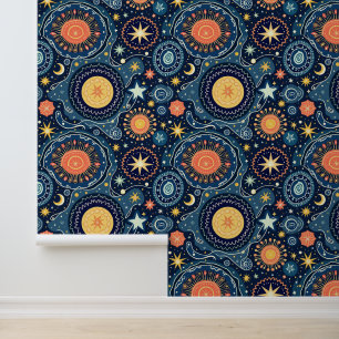 Papier Peint Motif céleste mystique   Galaxie des étoiles de lu