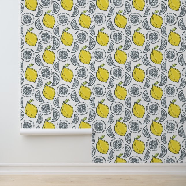 Papier Peint Motif citron (Application)