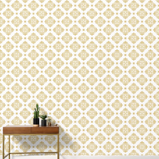 Papier Peint Motif classique de damas sans couture (Couloir)
