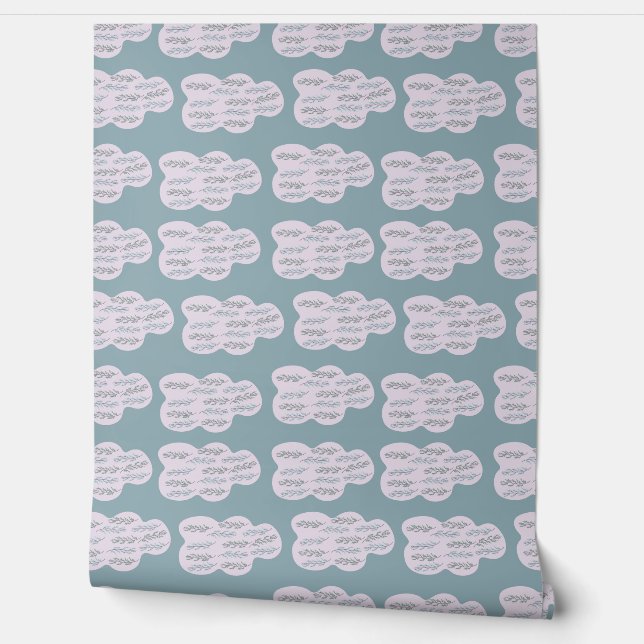 Papier Peint motif cloud et branche (Déroulement)