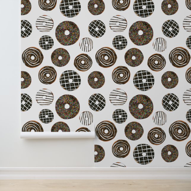 Papier Peint motif cool en beignet (Application)