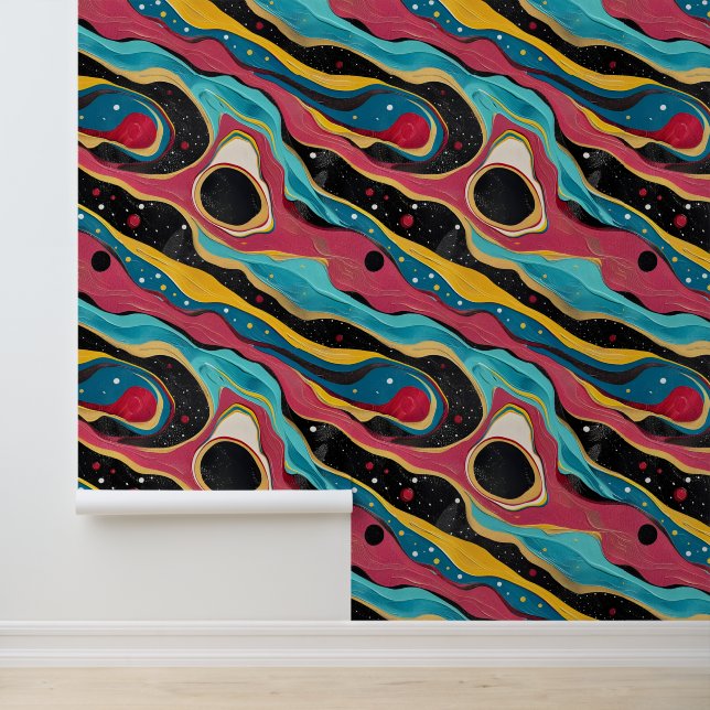 Papier Peint motif cool en faux marbre (Application)