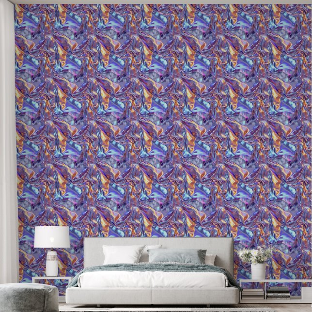 Papier Peint motif cool faux feuille (Chambre à coucher)