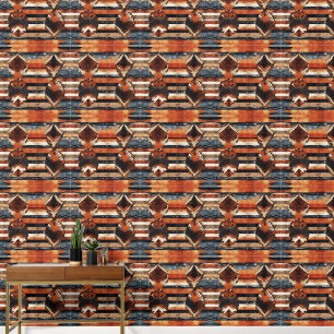 Papier Peint motif cool occidental carrelé