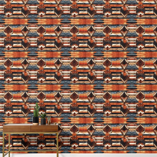 Papier Peint motif cool occidental carrelé (Couloir)