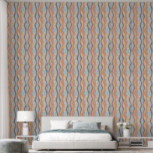 Papier Peint motif cool rétro carrelé