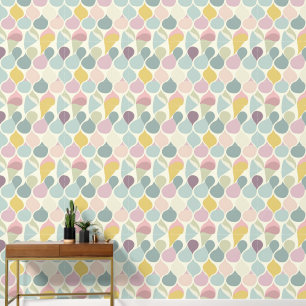 Papier Peint motif cool rétro carrelé