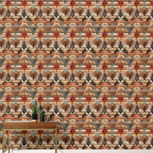 Papier Peint motif cool Western en faux bois