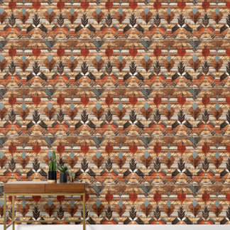 Papier Peint motif cool Western en faux bois