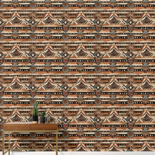 Papier Peint motif cool Western en faux bois