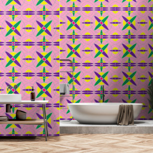 Papier Peint Motif croisé géométrique jouable