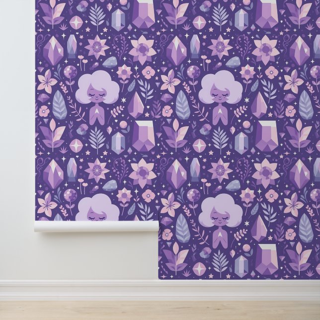 Papier Peint Motif Crystal Dreams (Application)