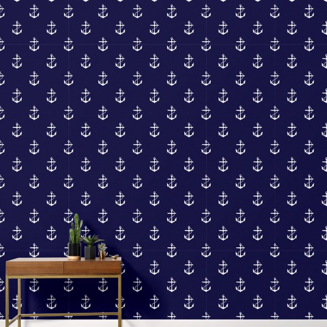 Papier Peint Motif d'Ancres nautiques (Couloir)