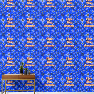 Papier Peint Motif d'anémone du Jardin bleu