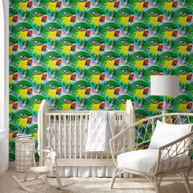 Papier Peint Motif d'animal cool - Oiseaux perroquets 1 (Enfants)