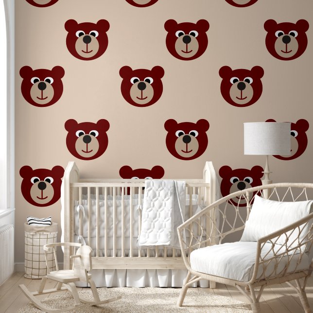 Papier Peint Motif d'animal cool - Ourson 1 (Enfants)
