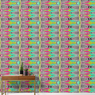 Papier Peint Motif d'art folklorique géométrique floral vibrant