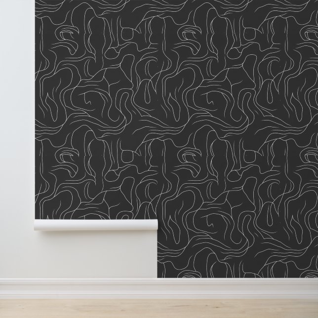 Papier Peint Motif d'art moderne Abstrait Line (Application)
