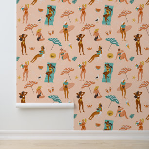 Papier Peint Motif de bains de soleil de plage