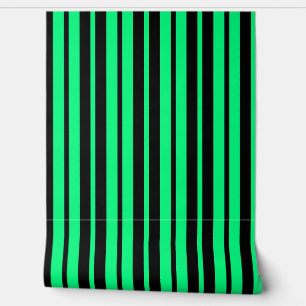 Papier Peint Motif de bandes vertes noires