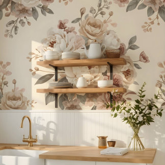 Papier Peint Motif de bouquet floral vintage romantique