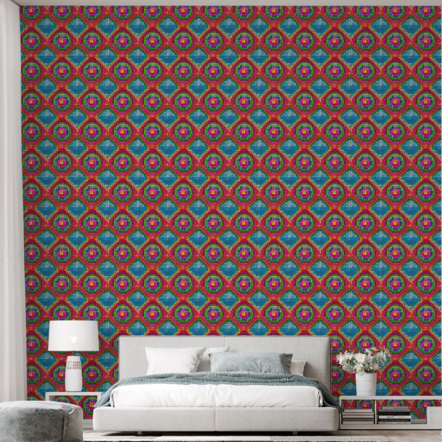 Papier Peint Motif de broderie (Chambre à coucher)