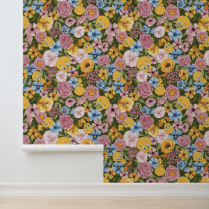 Papier Peint Motif de broderie florale TWEETY™