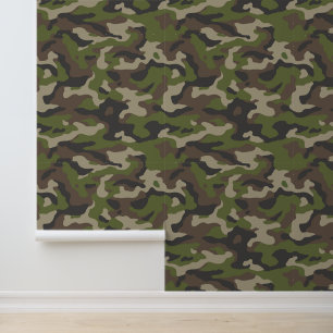 Papier Peint Motif de camouflage vert