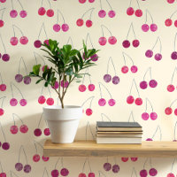 Motif de cerise aquarelle