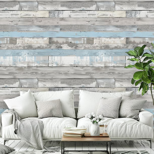 Papier Peint Motif de chambre en bois clair gris clair