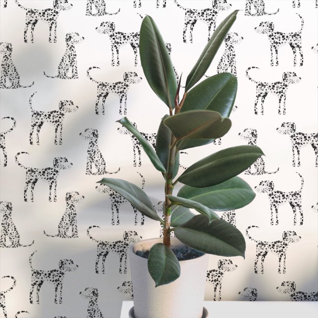 Papier Peint Motif de chien dalmate (Fun Dalmatian dog peel and stick art wallpaper for animal and pet lovers)