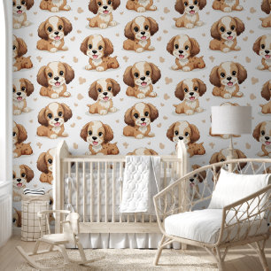 Papier Peint Motif de chiot