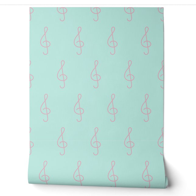 Papier Peint motif de clé de sol (Déroulement)