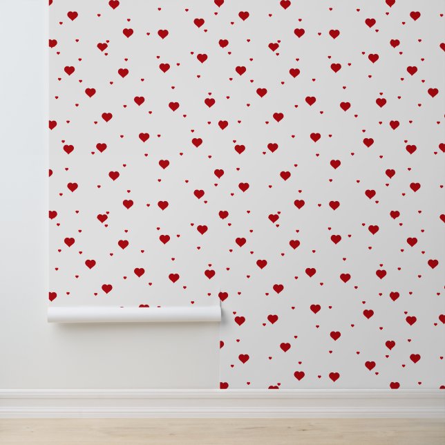 Papier Peint Motif de coeur des Valenties rouges (Application)