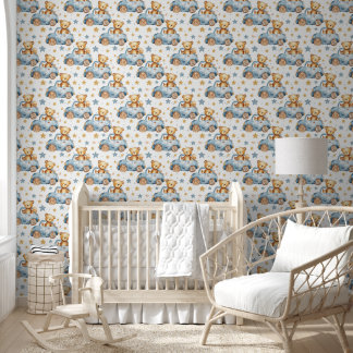 Papier Peint Motif de conduite de nounours bébé