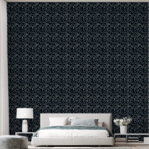 Papier Peint Motif de coup de pinceau minimaliste Japandi en cr