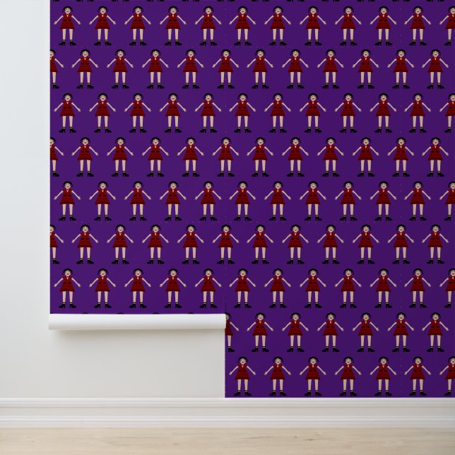 Papier Peint Motif de dame vampire Halloween gothique (Application)
