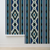 Motif de design Navajo bleu et blanc