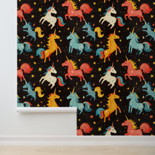 Papier Peint Motif de dessin de la calque de la licorne volante