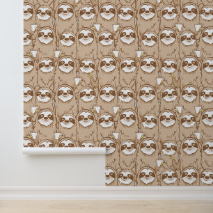 Papier Peint Motif de fentes et café