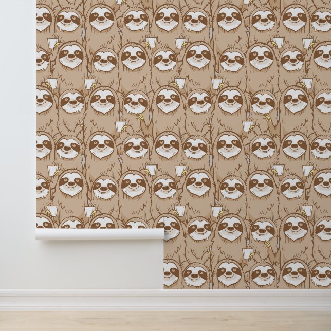 Papier Peint Motif de fentes et café (Application)